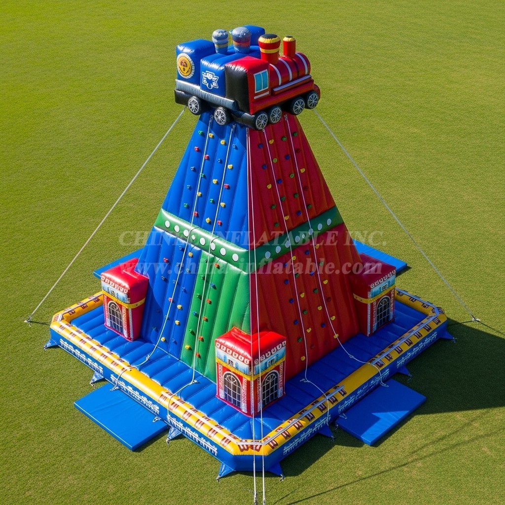 T11-4711 Train Theme Inflatable Climbing Wall