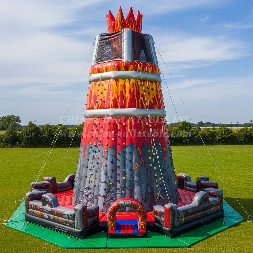 T11-4719 Volcano Theme Inflatable Climbing Wall
