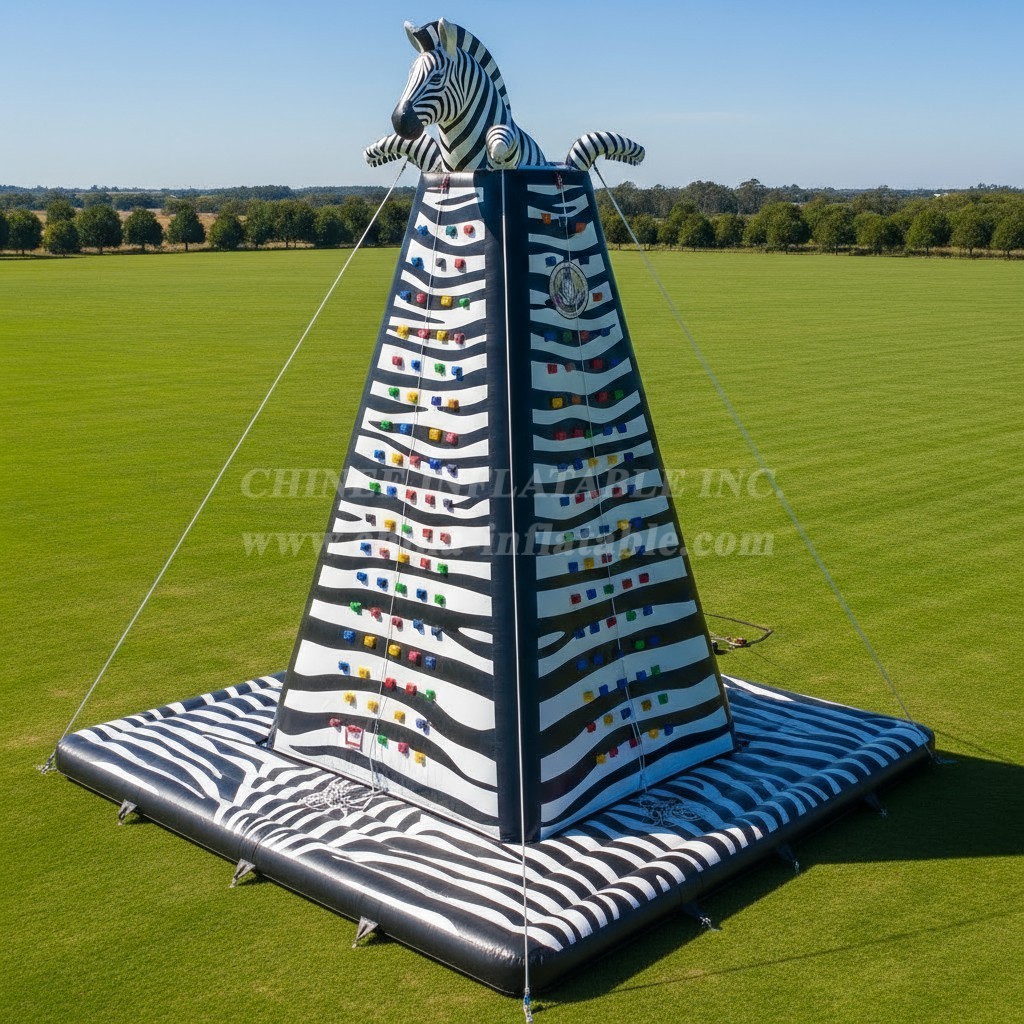 T11-4735 Zebra Theme Inflatable Climbing Wall