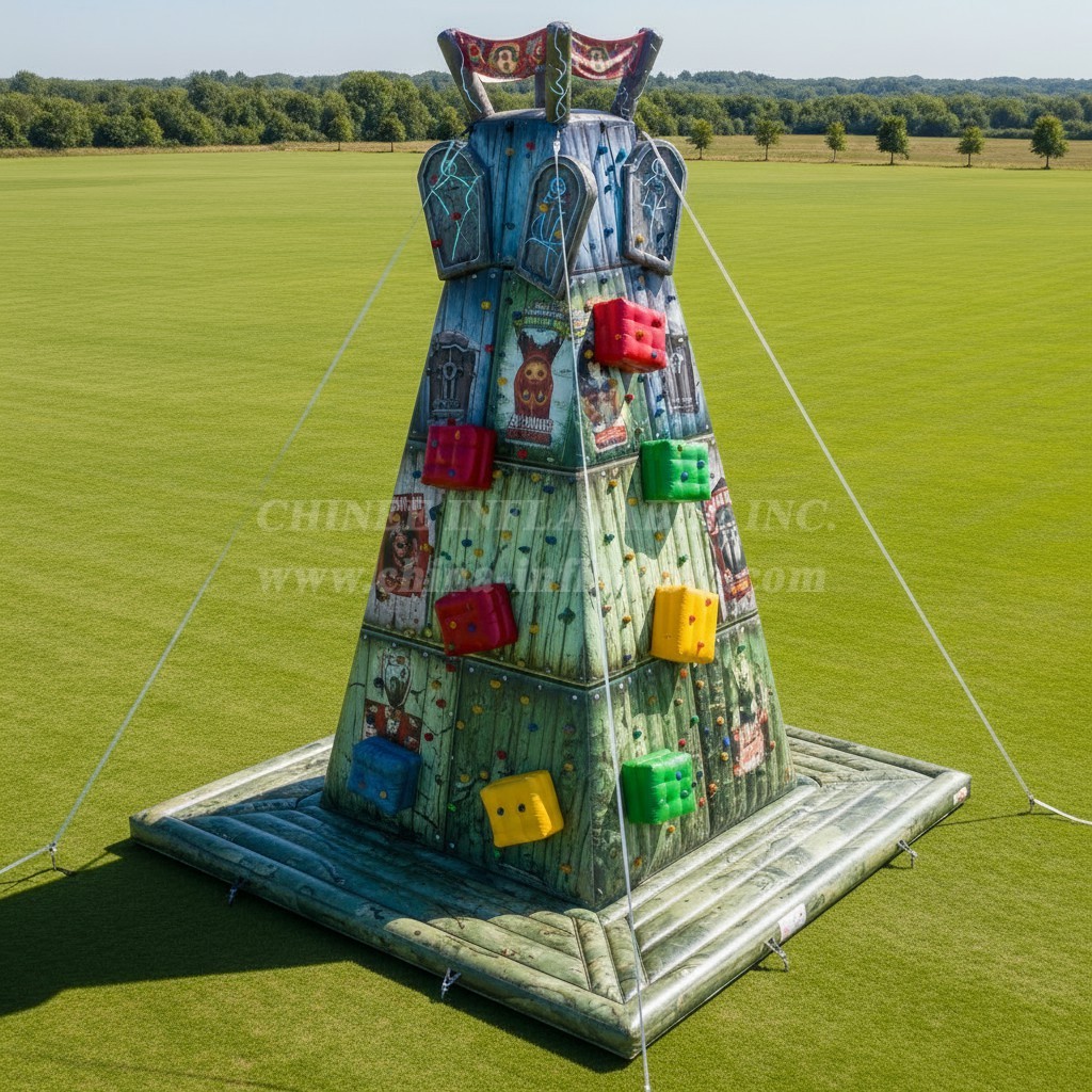 T11-4738 Zombie Theme Inflatable Climbing Wall