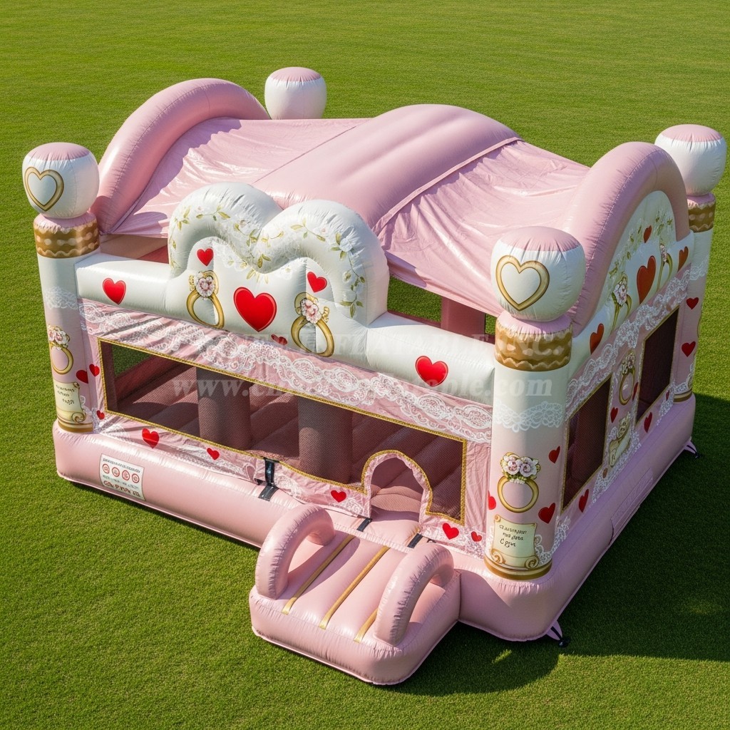T2-8666 Weddings Theme Inflatable Bouncer