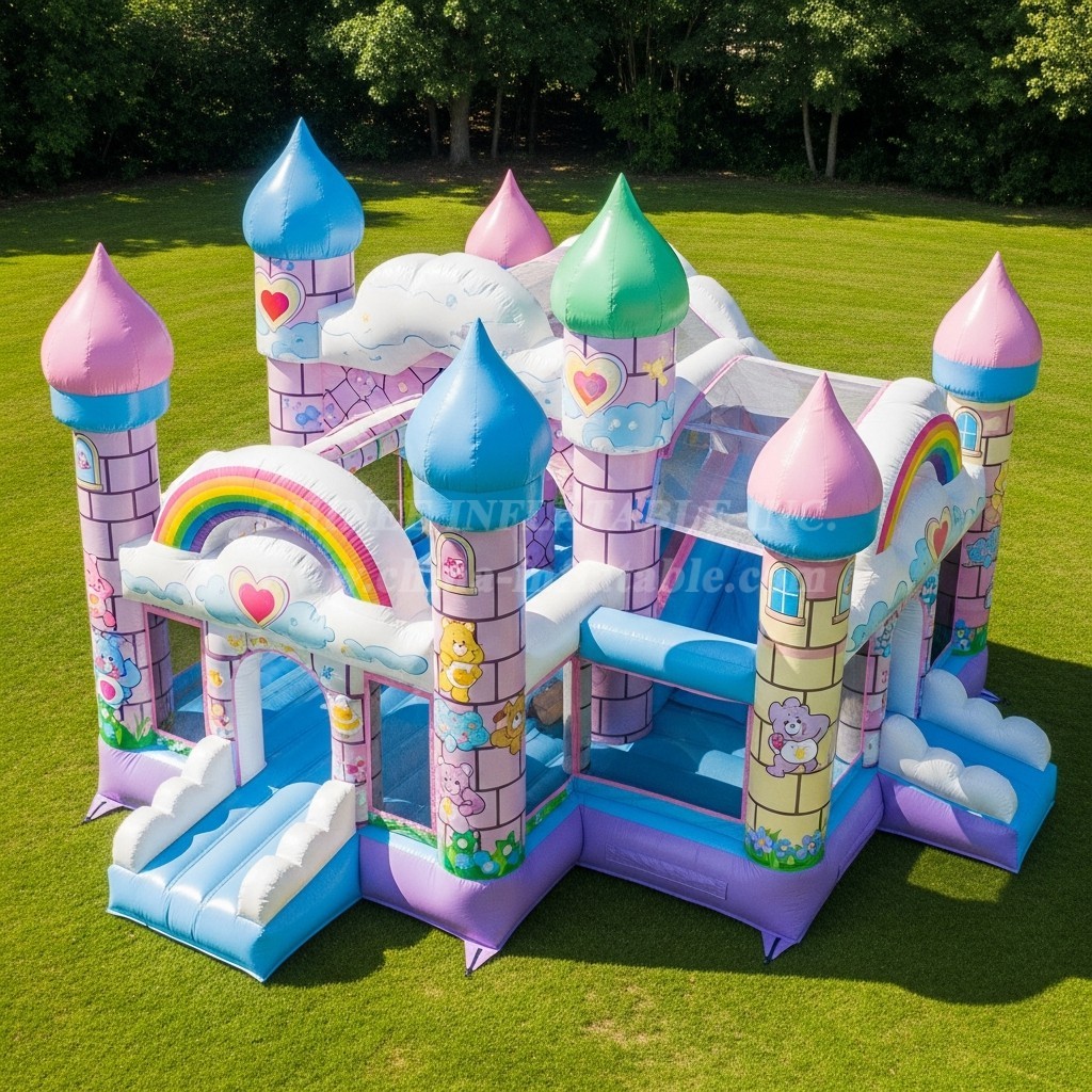 T5-2027 Care Bears Theme Inflatable Castles