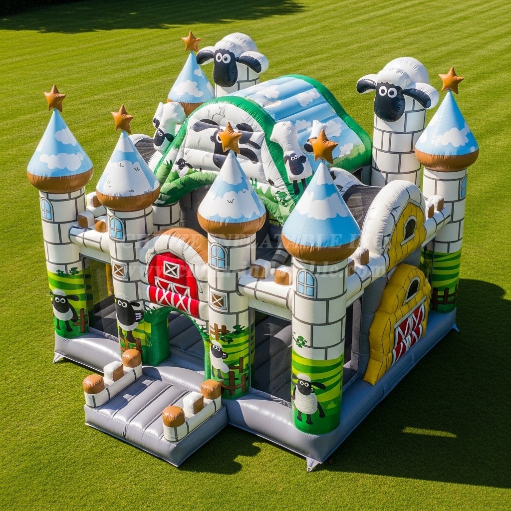 T5-2136 Shaun the Sheep Theme Inflatable Castles