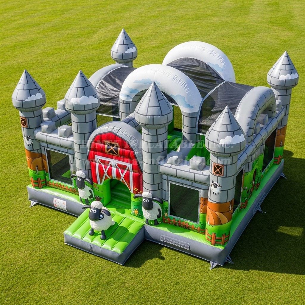 T5-2138 Shaun the Sheep Theme Inflatable Castles