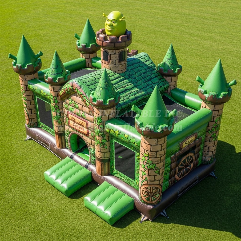 T5-2142 Shrek Theme Inflatable Castles