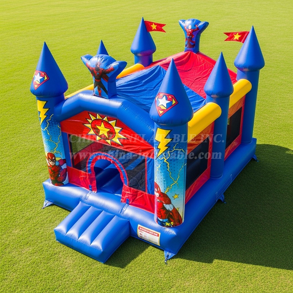 T5-2162 Superhero Theme Inflatable Castles