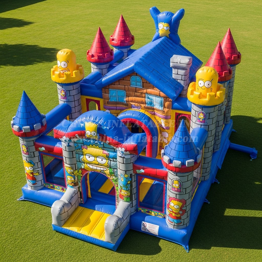 T5-2185 The Simpsons Theme Inflatable Castles