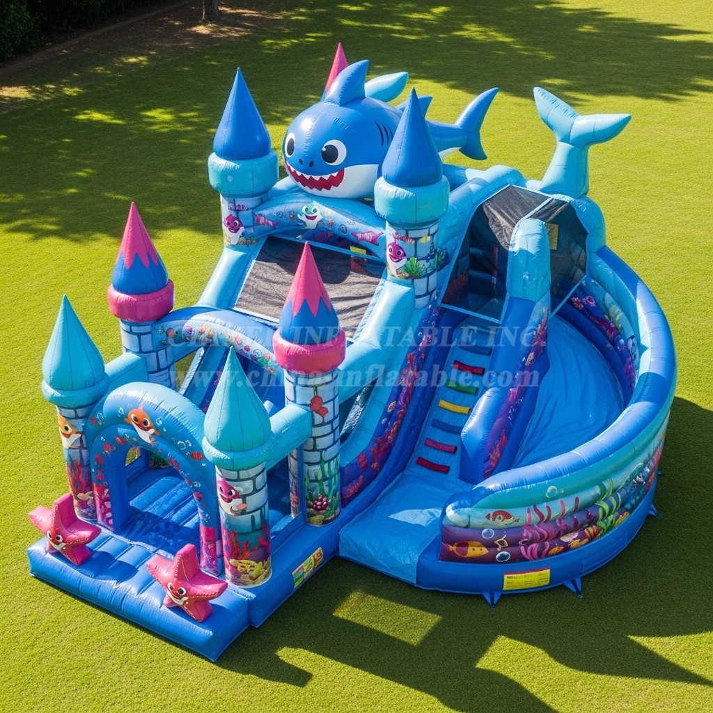 T5-2232 Baby Shark Theme Inflatable Castles