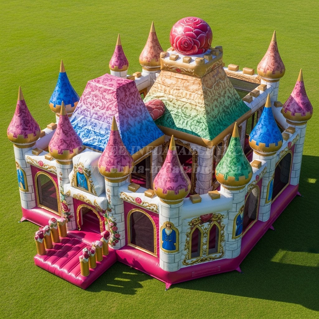 T5-2241 Beauty and the Beast Theme Inflatable Castles