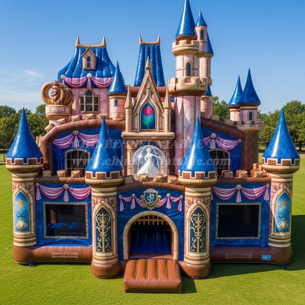 T5-2243 Beauty and the Beast Theme Inflatable Castles
