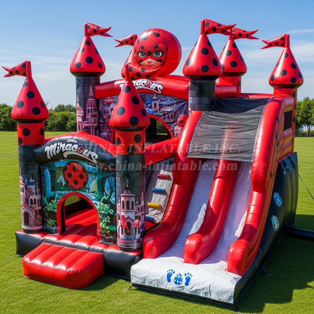 T5-2371 Miraculous Ladybug Theme Inflatable Castles