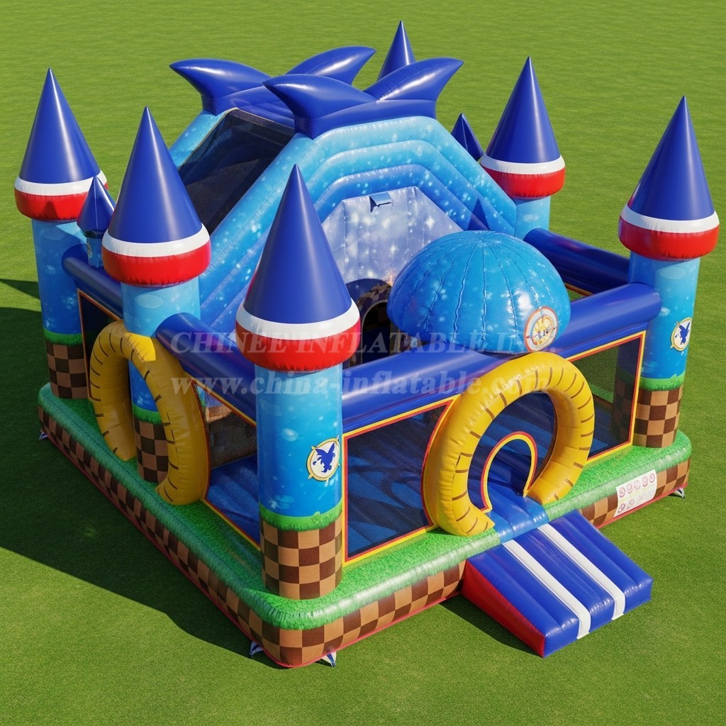 T5-2456 Sonic Theme Inflatable Castles