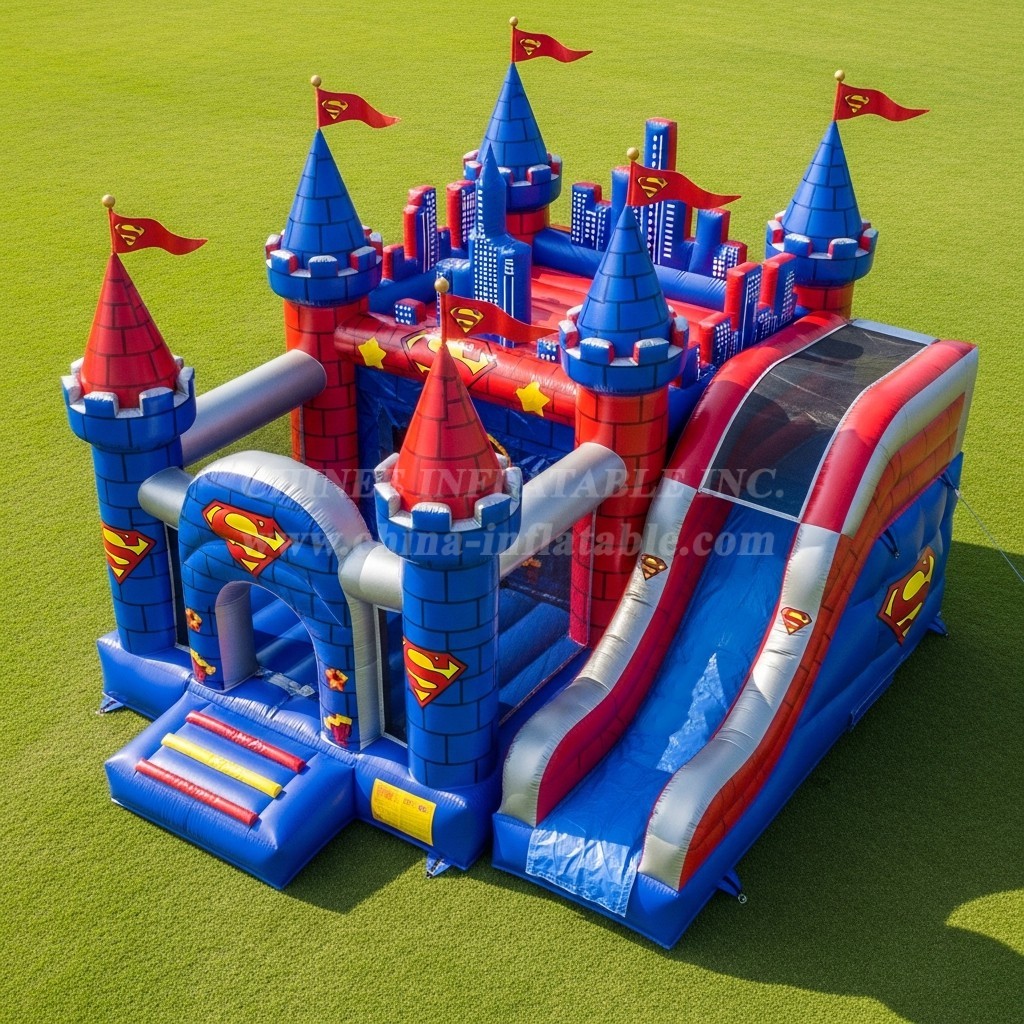 T5-2481 Superman Theme Inflatable Castles