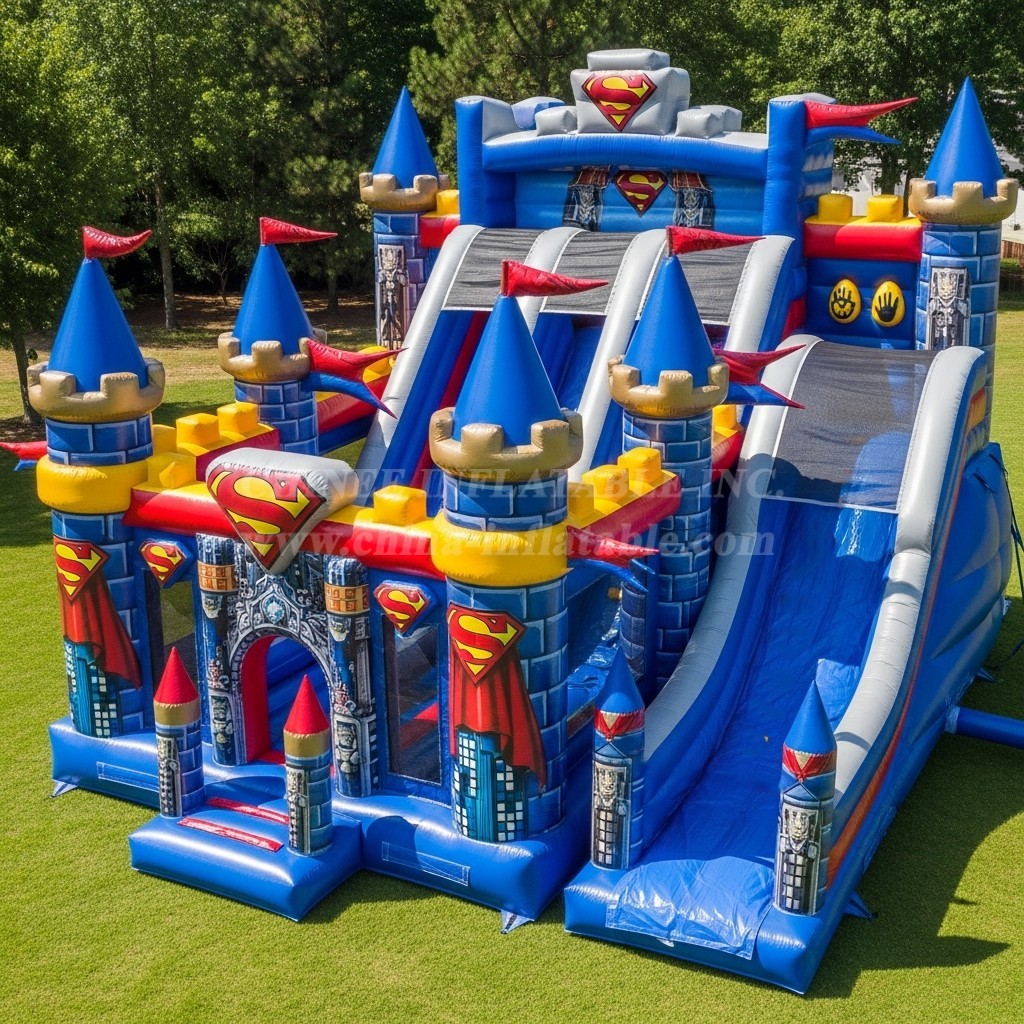 T5-2482 Superman Theme Inflatable Castles