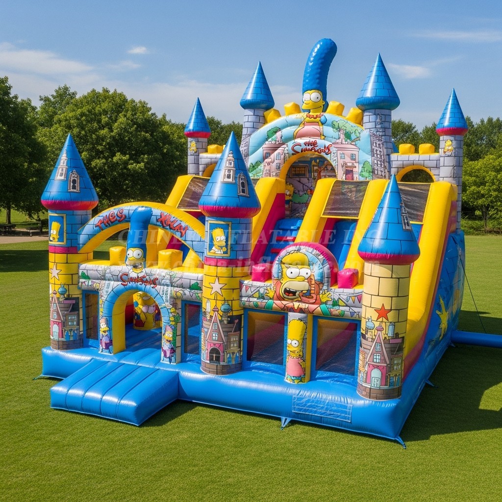 T5-2513 The Simpsons Theme Inflatable Castles