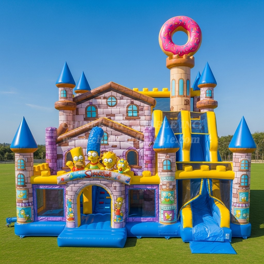 T5-2514 The Simpsons Theme Inflatable Castles