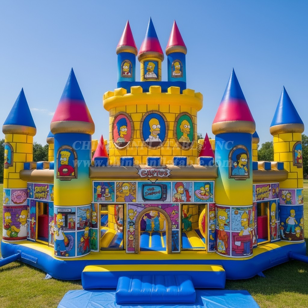 T5-2516 The Simpsons Theme Inflatable Castles