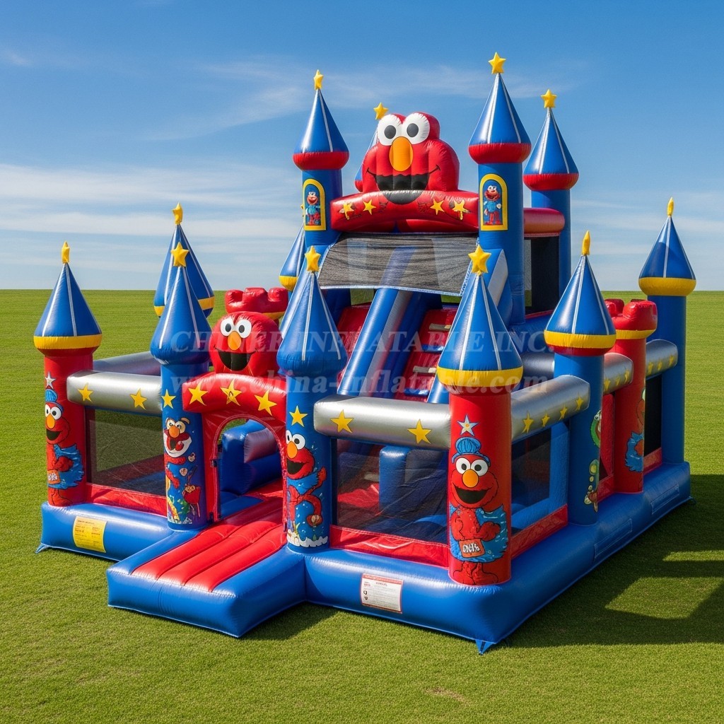 T5-2527 Tickle Me Elmo Theme Inflatable Castles