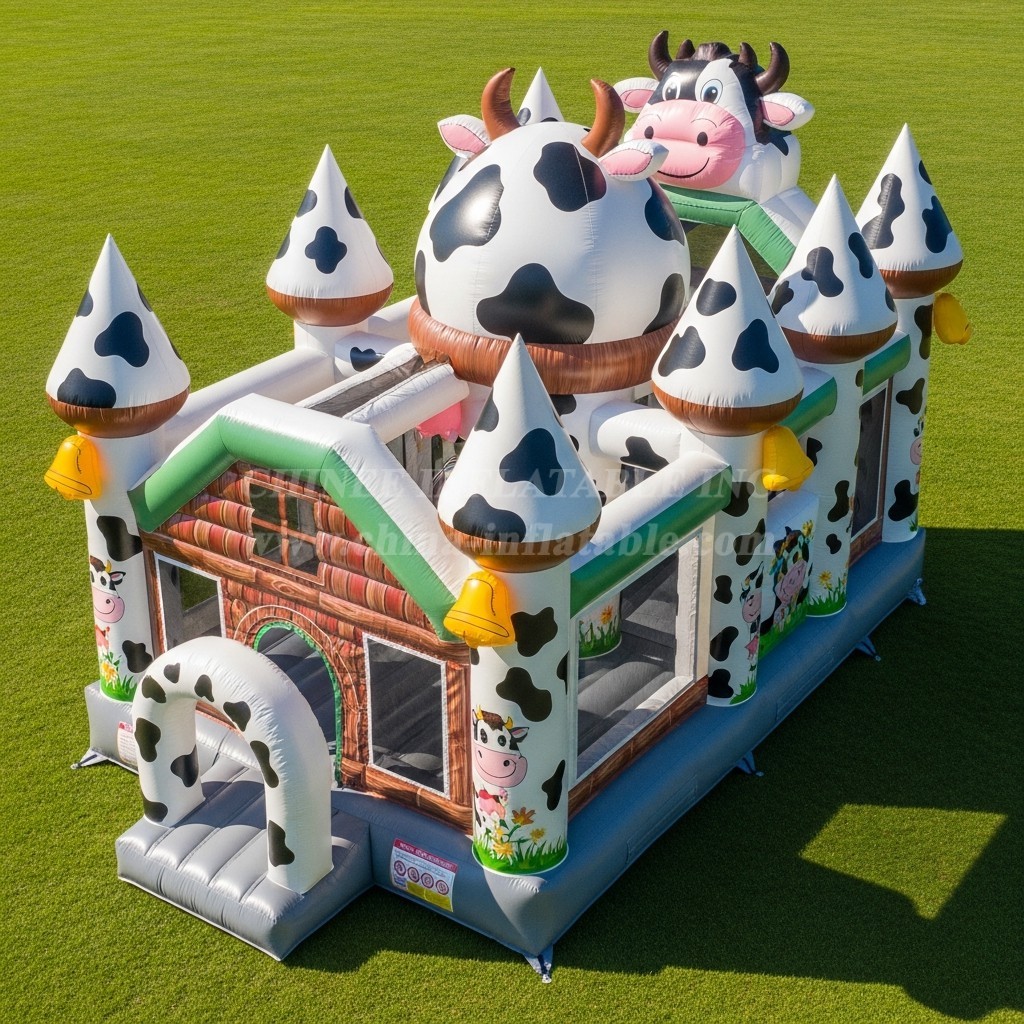 T5-2591 Cow Theme Inflatable Castles