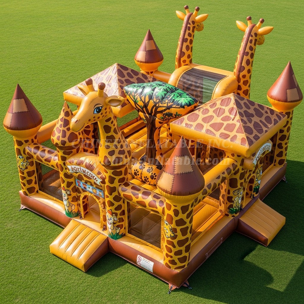 T5-2642 Giraffe Theme Inflatable Castles
