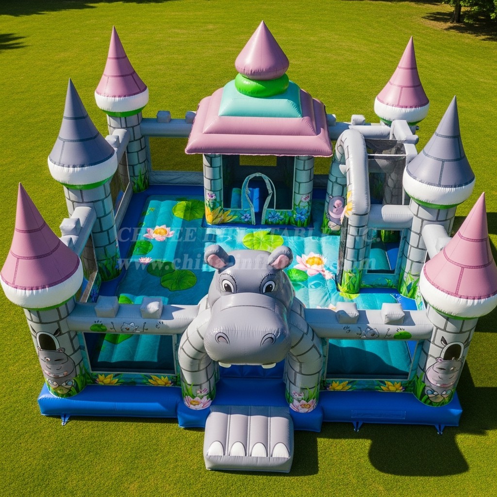 T5-2654 Hippo Theme Inflatable Castles