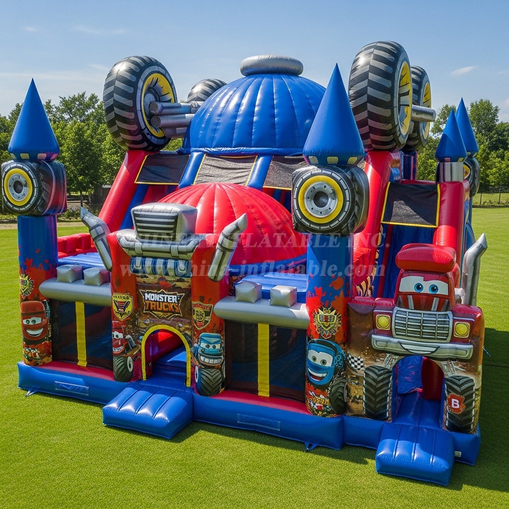 T5-2690 Monster Trucks Theme Inflatable Castles