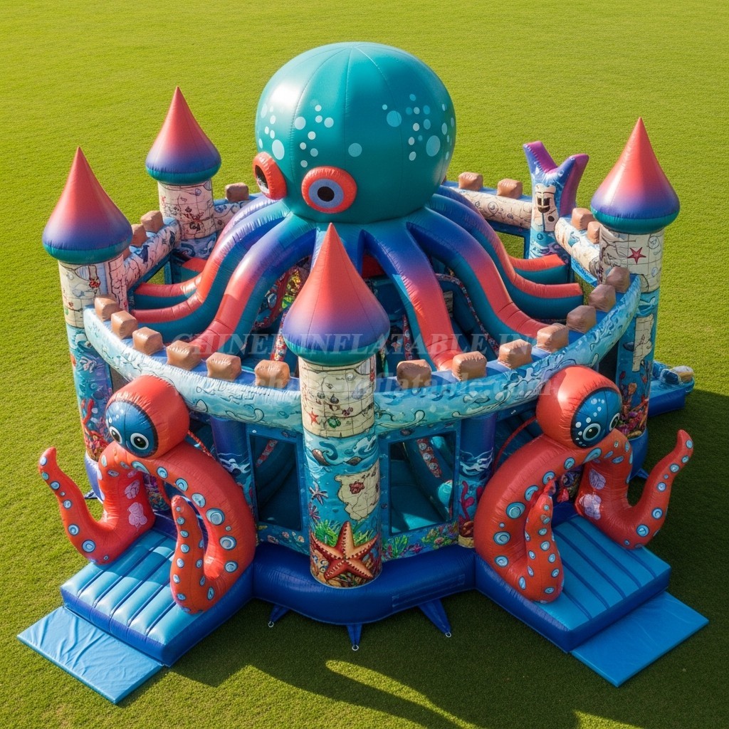 T5-2695 Octopus Theme Inflatable Castles