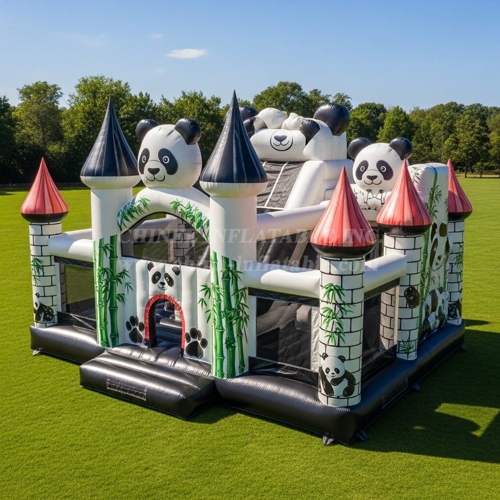 T5-2702 Panda Theme Inflatable Castles