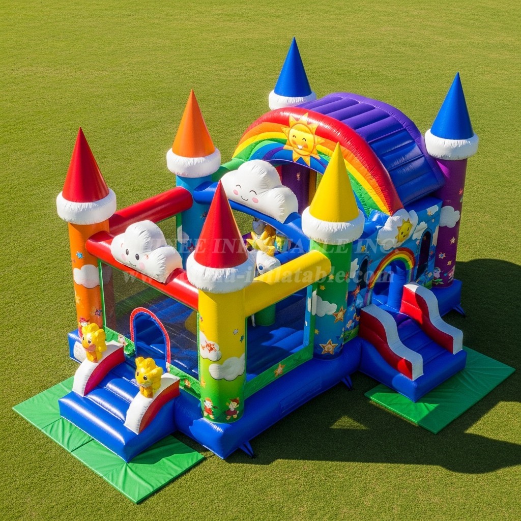 T5-2725 Rainbow Theme Inflatable Castles