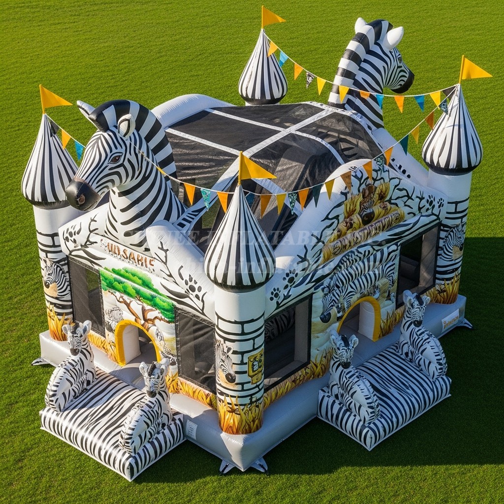 T5-2797 Zebra Theme Inflatable Castles