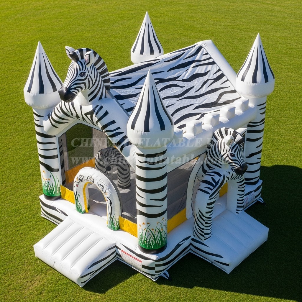 T5-2798 Zebra Theme Inflatable Castles