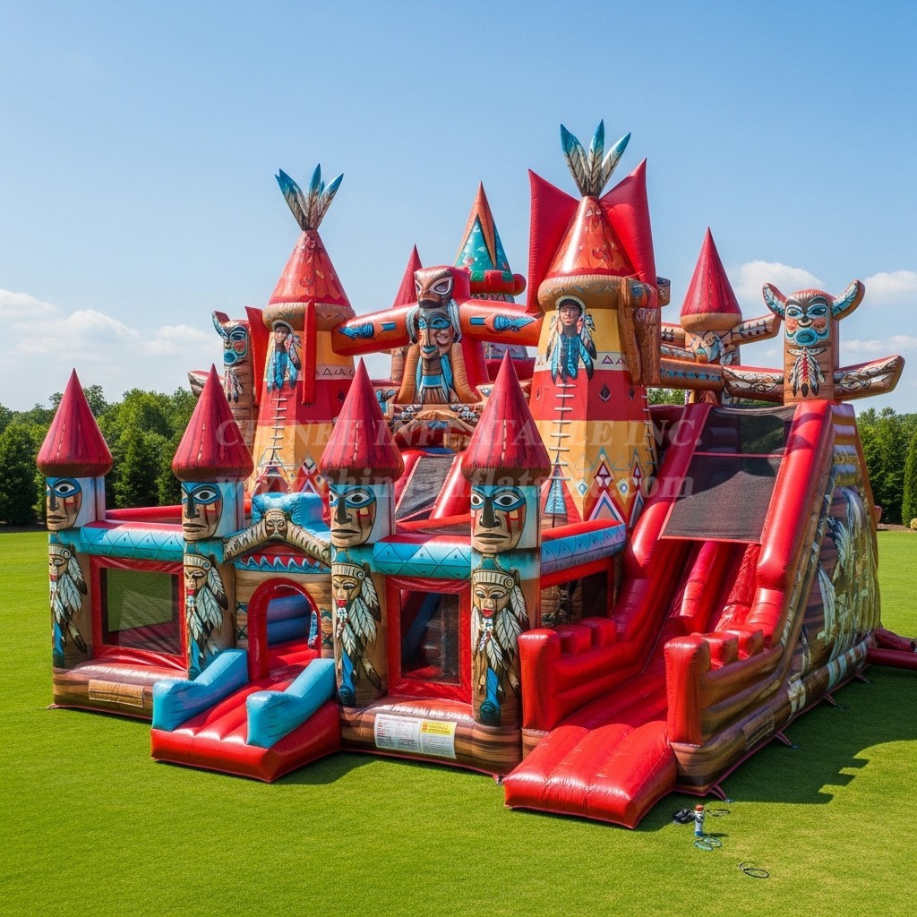 T5-2813 American Indian Theme Inflatable Castles