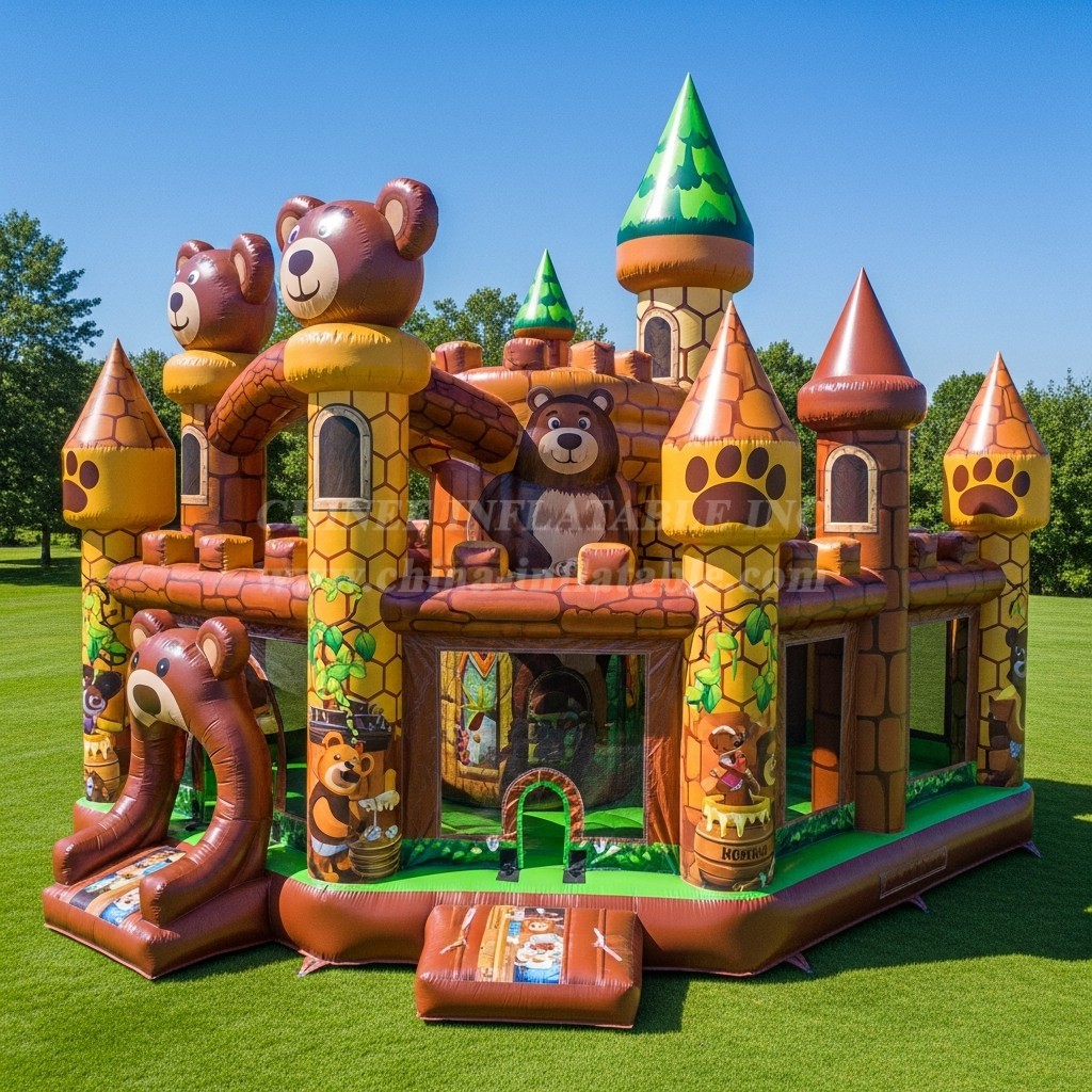 T5-2819 Bear Theme Inflatable Castles