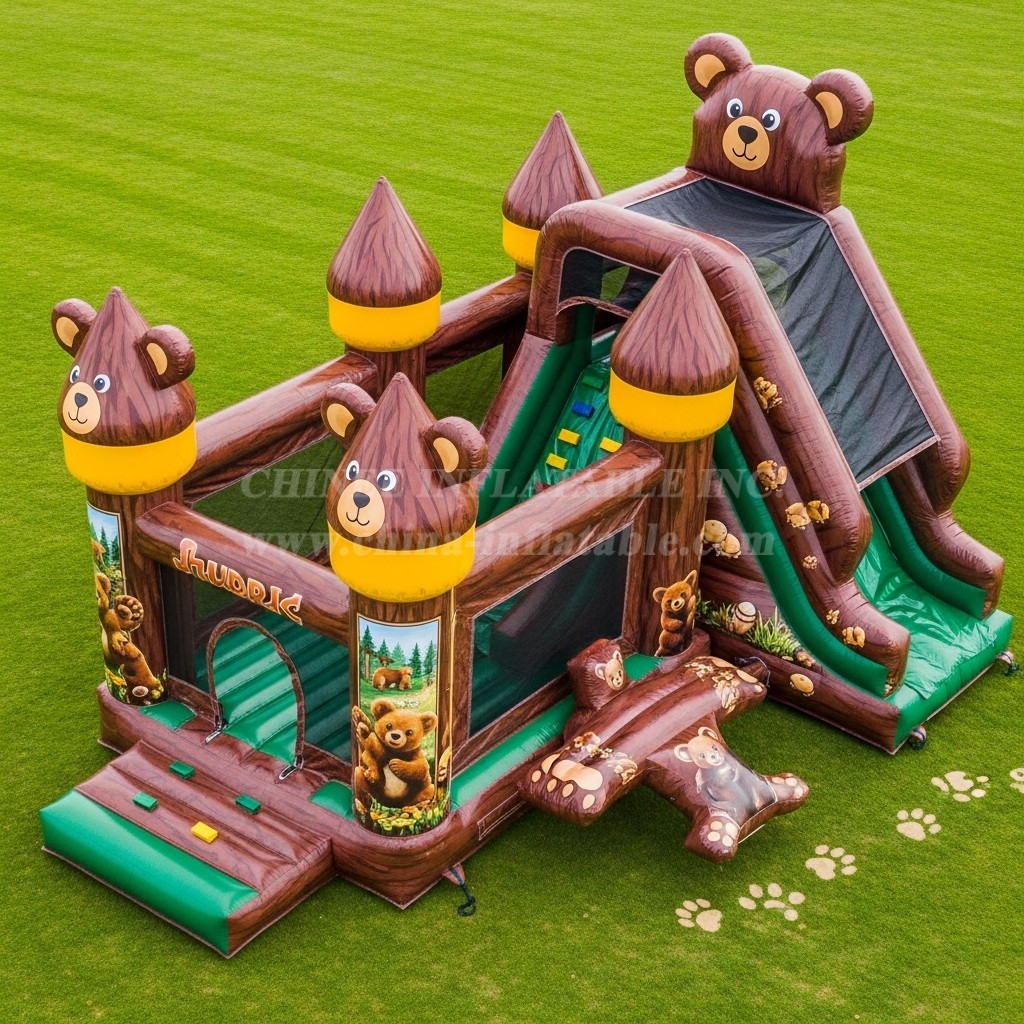 T5-2821 Bear Theme Inflatable Castles