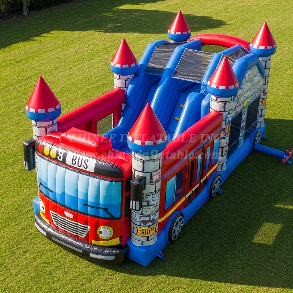 T5-2831 Bus Theme Inflatable Castles
