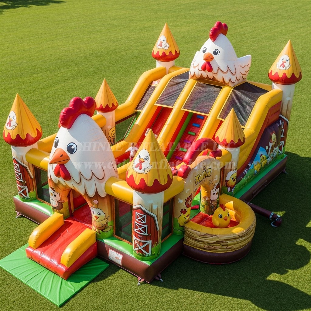 T5-2845 Chicken Theme Inflatable Castles