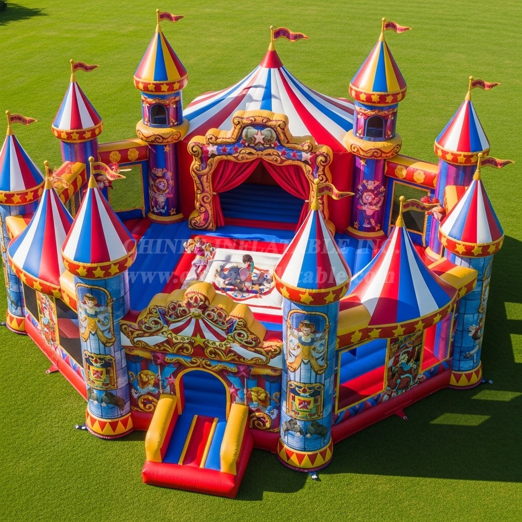T5-2861 Circus Theme Inflatable Castles