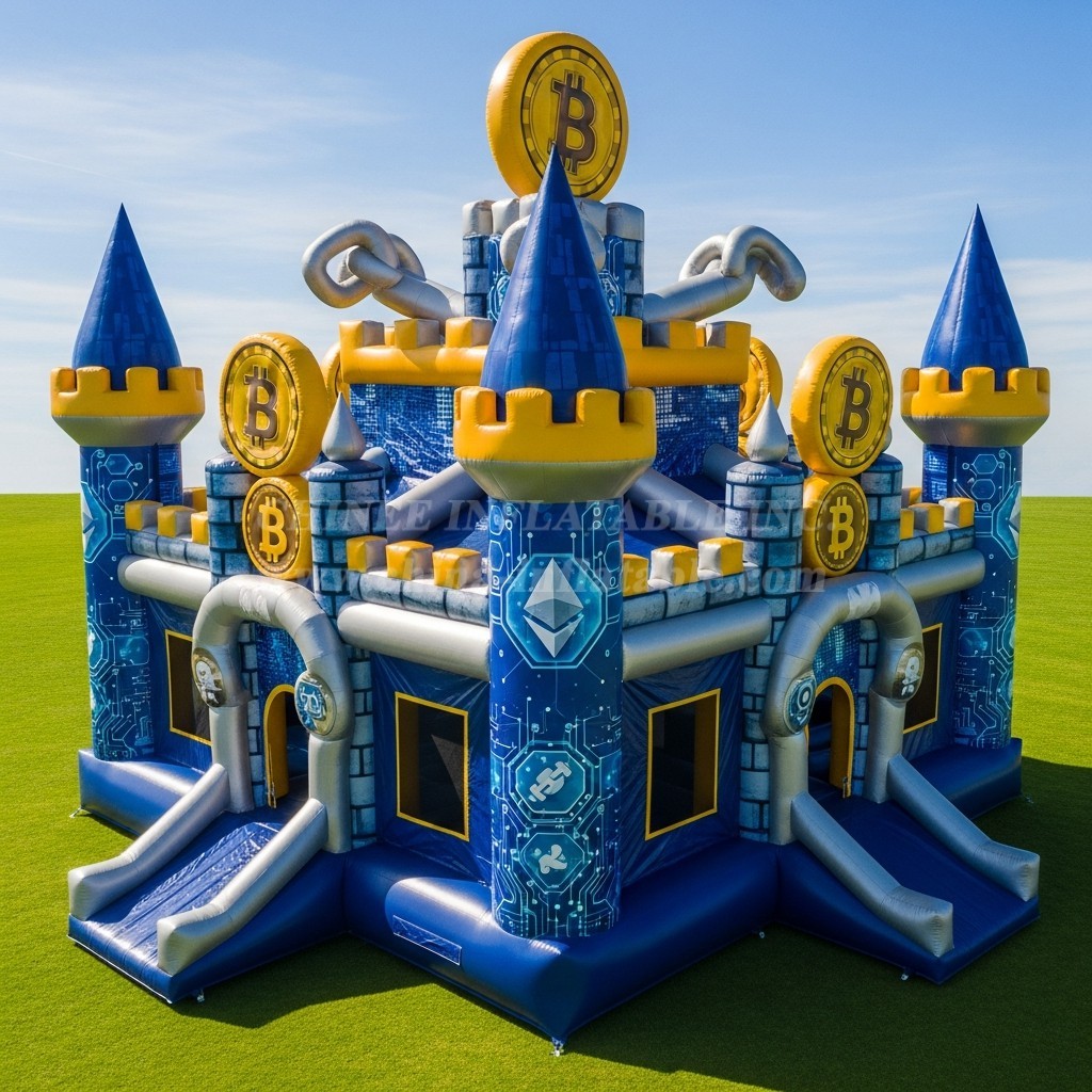 T5-2881 Cryptocurrency Theme Inflatable Castles