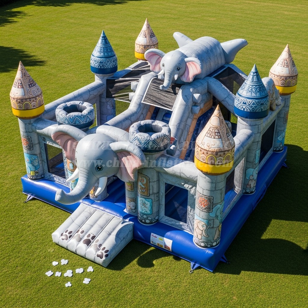 T5-2918 Elephant Theme Inflatable Castles