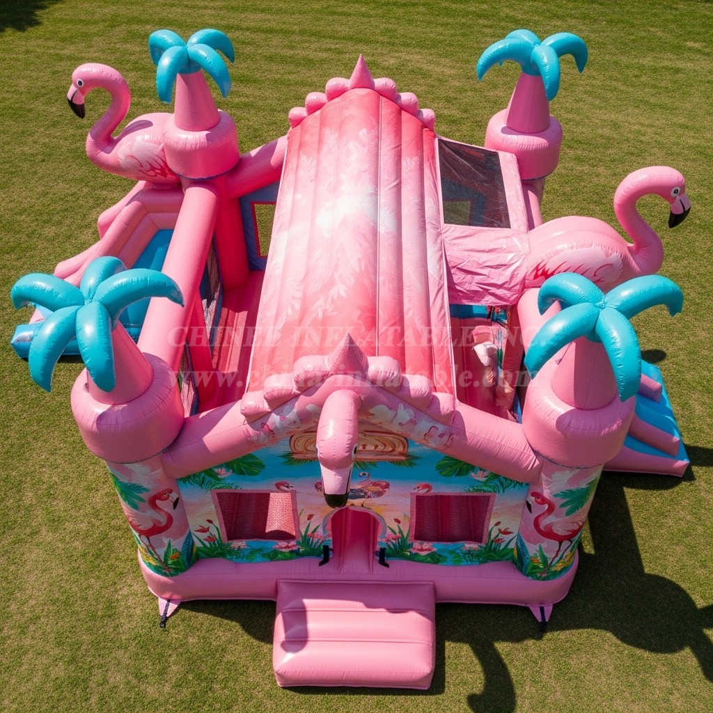 T5-2938 Flamingo Theme Inflatable Castles