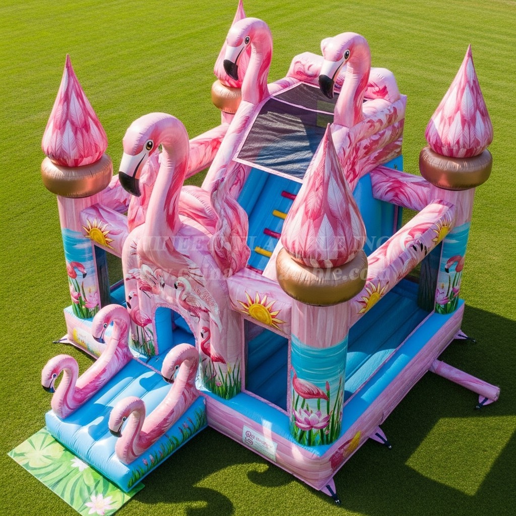 T5-2939 Flamingo Theme Inflatable Castles