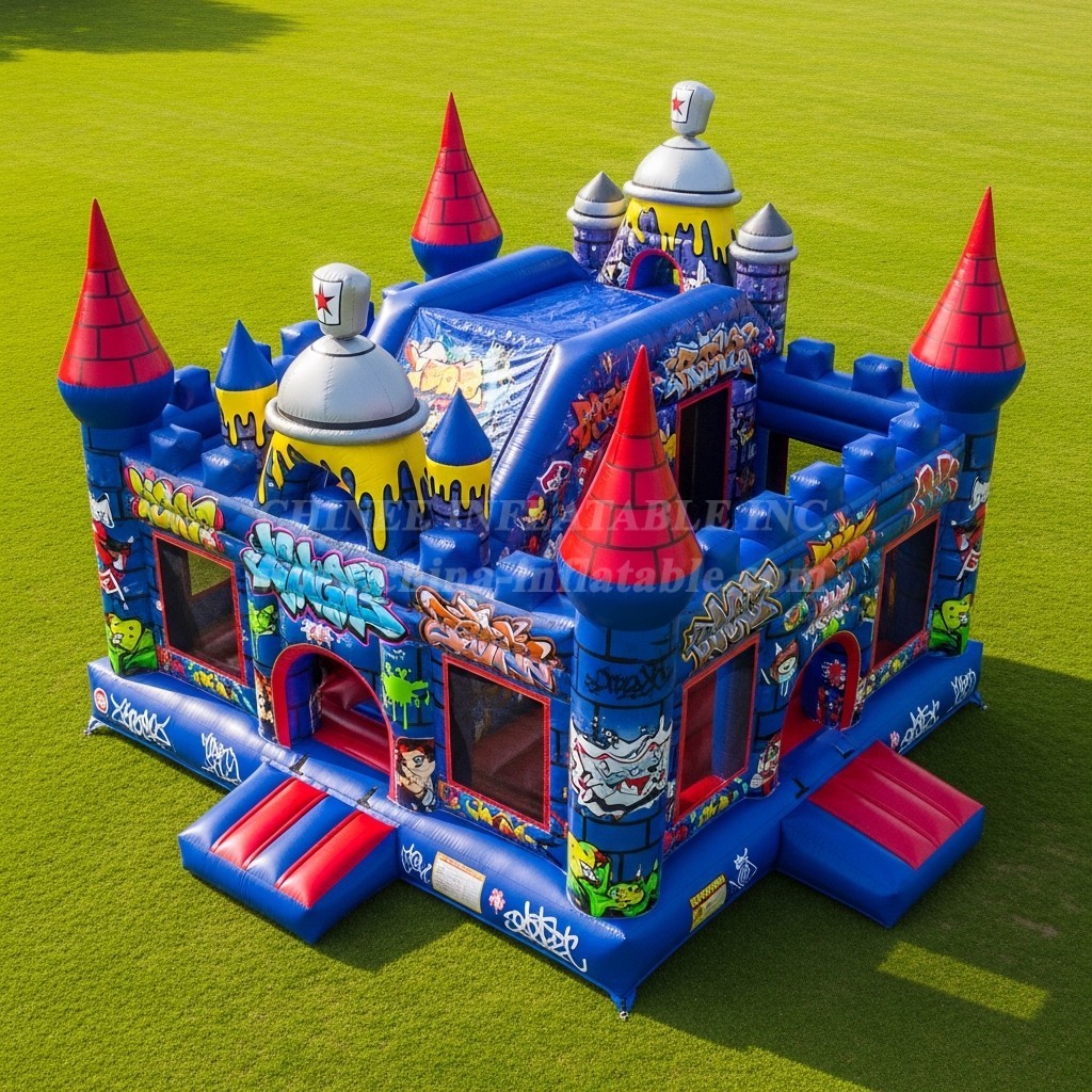 T5-2952 Graffiti Theme Inflatable Castles