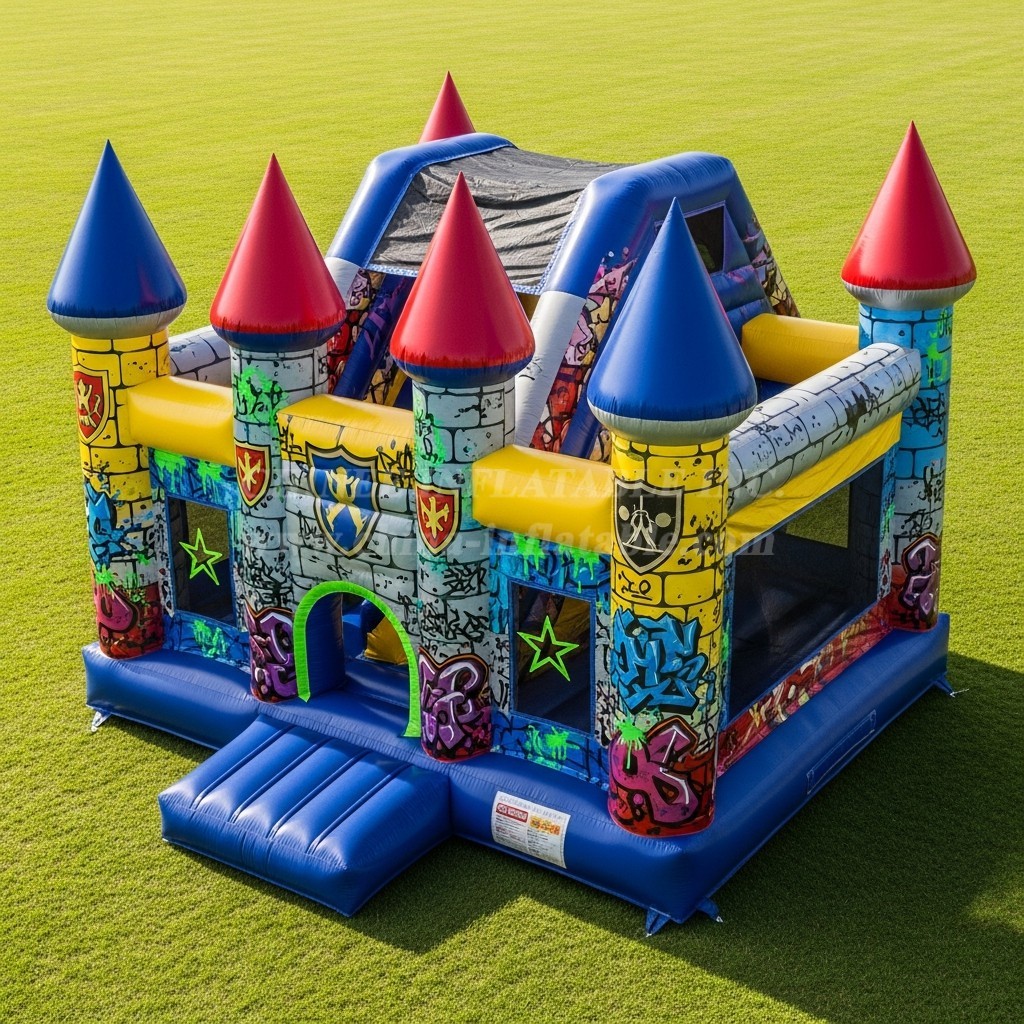 T5-2953 Graffiti Theme Inflatable Castles