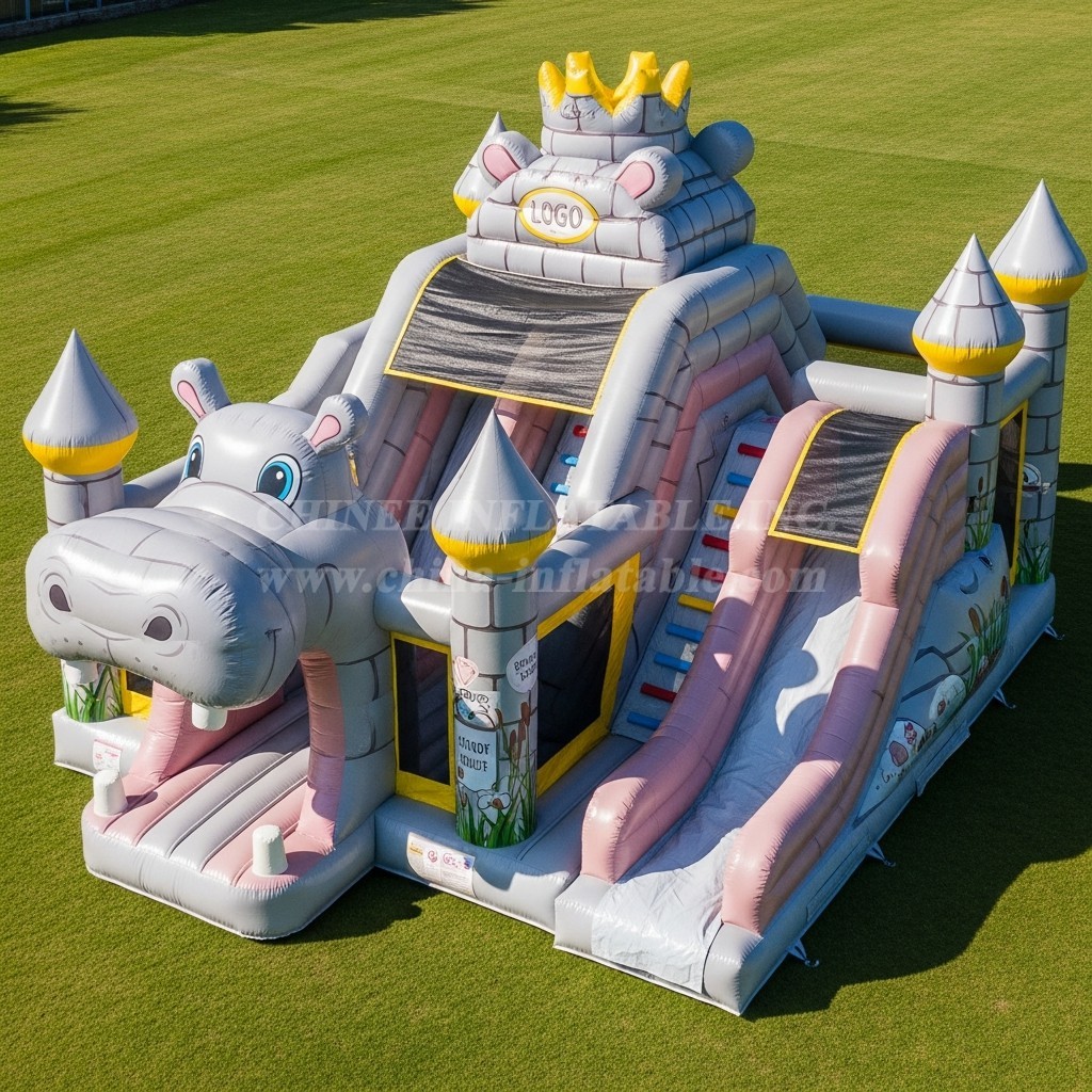 T5-2970 Hippo Theme Inflatable Castles
