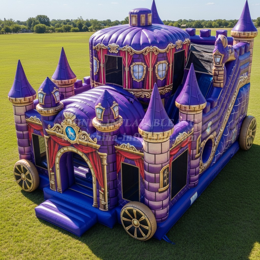 T5-2972 Horse Carriage Theme Inflatable Castles