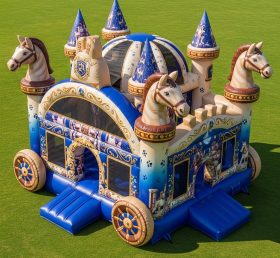 T5-2974 Horse Carriage Theme Inflatable Castles