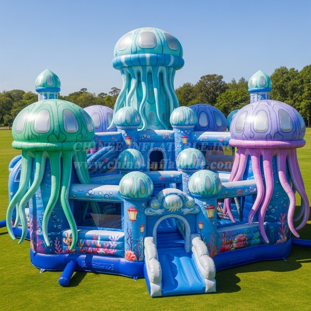 T5-2981 Jellyfish Theme Inflatable Castles