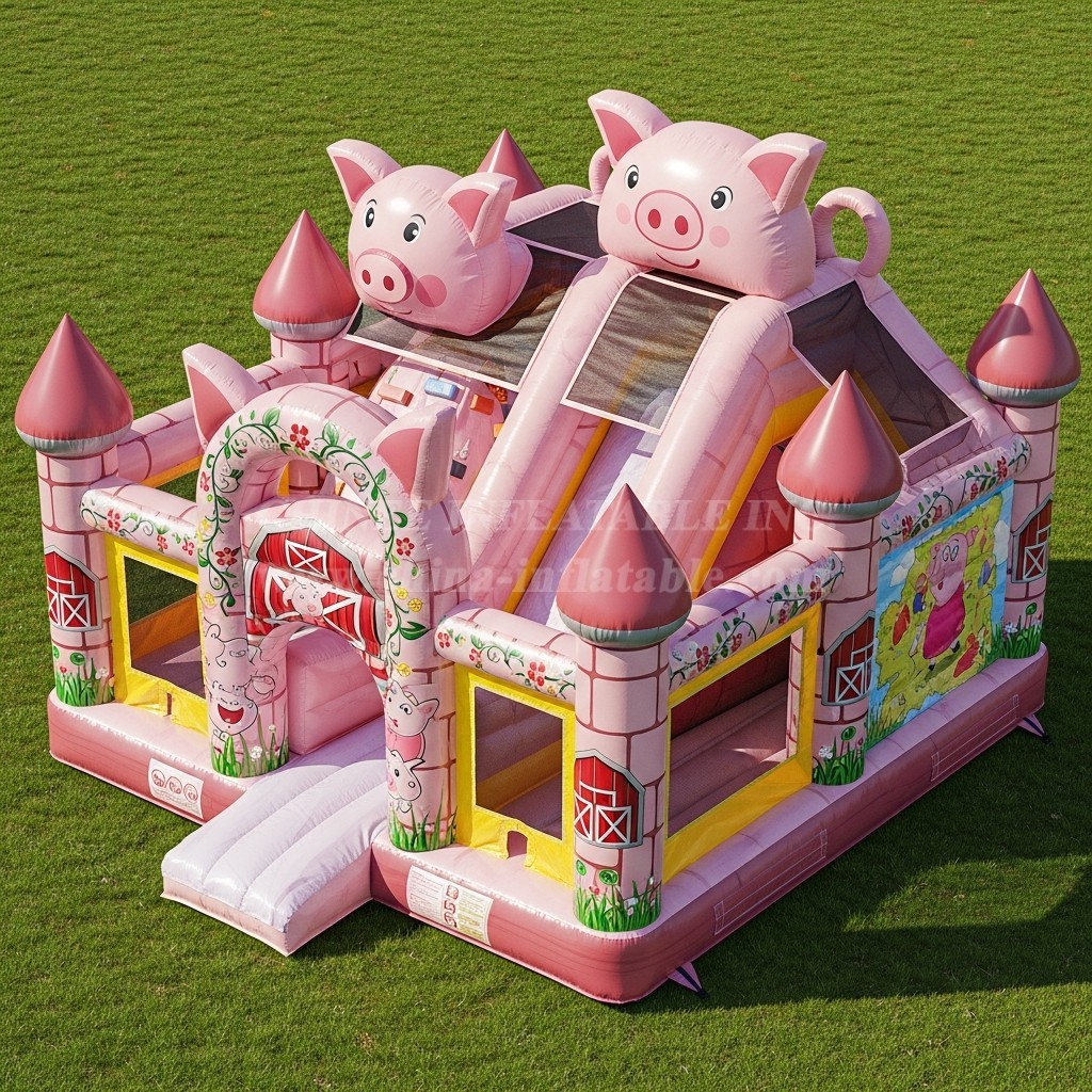 T5-3034 Pig Theme Inflatable Castles