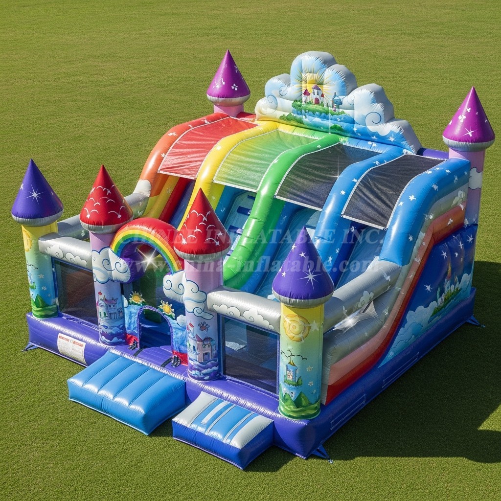 T5-3049 Rainbow Theme Inflatable Castles