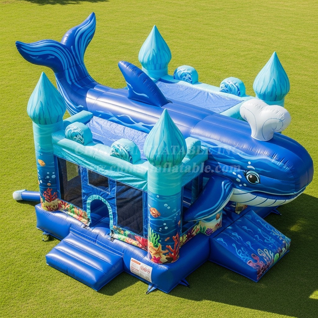 T5-3122 Whale Theme Inflatable Castles